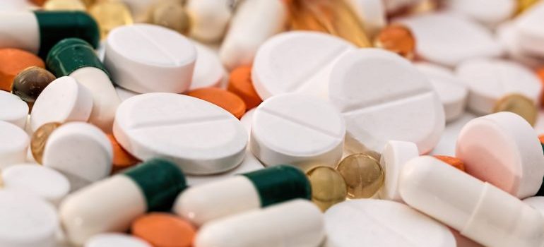 an assortment of medical pills