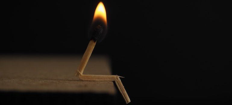Match burning to show how drugs consume people